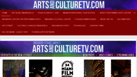 What Artsandculturetv.com website looked like in 2020 (3 years ago)