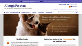 What Allergicpet.com website looked like in 2020 (3 years ago)