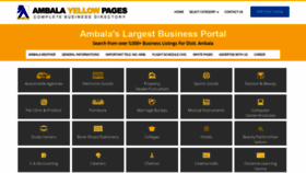 What Ambalayellowpages.com website looked like in 2020 (3 years ago)