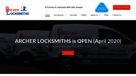What Archerlocksmiths.com.au website looked like in 2020 (3 years ago)