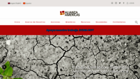 What Alianzaamericas.org website looked like in 2020 (3 years ago)