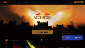 What Ascension.gg website looked like in 2020 (5 years ago)