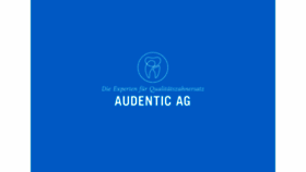 What Audentic-ag.de website looked like in 2020 (3 years ago)