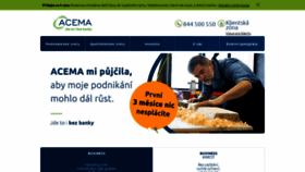 What Acema.cz website looked like in 2020 (3 years ago)