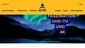 What Astra.de website looked like in 2020 (3 years ago)