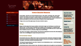 What Aurumscience.com website looked like in 2020 (4 years ago)