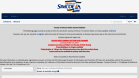 What Auction.simcoe.ca website looked like in 2020 (3 years ago)