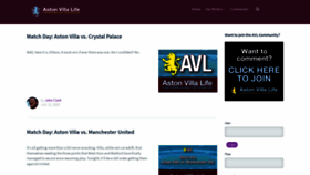 What Astonvillalife.com website looked like in 2020 (3 years ago)