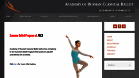 What Artschoolballet.com website looked like in 2020 (3 years ago)