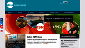 What Asta.org website looked like in 2020 (3 years ago)