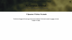 What Acuriousanimal.com website looked like in 2020 (3 years ago)