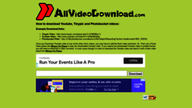 What Allvideodownload.com website looked like in 2020 (3 years ago)