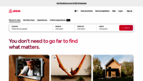 What Airbnb.com website looked like in 2020 (3 years ago)