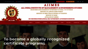 What Aiimes.in website looked like in 2020 (3 years ago)
