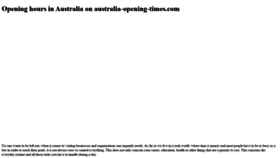 What Australia-opening-times.com website looked like in 2020 (3 years ago)