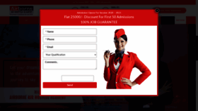 What Airborneairhostessacademy.com website looked like in 2020 (3 years ago)