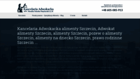 What Alimenty.szczecin.pl website looked like in 2020 (3 years ago)