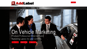 What Addlabel.com website looked like in 2020 (3 years ago)