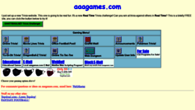 What Aaagames.com website looked like in 2020 (3 years ago)