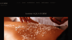 What Aquaform-institut.fr website looked like in 2020 (3 years ago)