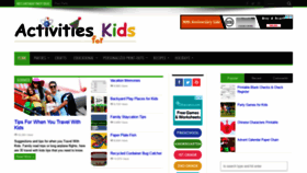 What Activitiesforkids.com website looked like in 2020 (3 years ago)