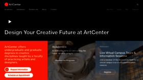 What Artcenter.edu website looked like in 2020 (3 years ago)