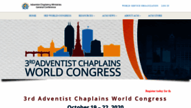 What Adventistchaplains.org website looked like in 2020 (5 years ago)
