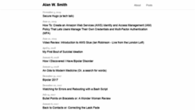 What Alanwsmith.com website looked like in 2020 (3 years ago)