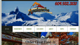 What Avalanchepizza.com website looked like in 2020 (3 years ago)