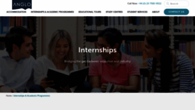 What Anglointernships.com website looked like in 2020 (3 years ago)