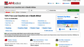 What Afribaba.co.za website looked like in 2020 (3 years ago)