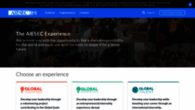 What Aiesec.in website looked like in 2020 (3 years ago)