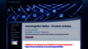What Astrologicka.sk website looked like in 2020 (3 years ago)