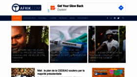 What Afrik.tv website looked like in 2020 (3 years ago)