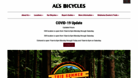 What Alsbicycles.com website looked like in 2020 (3 years ago)