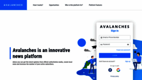 What Avalanches.com website looked like in 2020 (3 years ago)