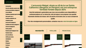 What Armurerie-malgat.com website looked like in 2020 (3 years ago)