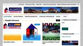What Aliancenarodnichsil.cz website looked like in 2020 (3 years ago)
