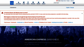 What Amexinvites.ca website looked like in 2020 (3 years ago)