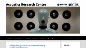 What Acousticsresearchcentre.no website looked like in 2020 (3 years ago)