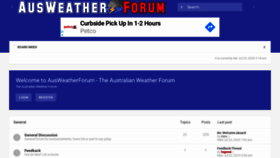 What Ausweatherforum.com website looked like in 2020 (3 years ago)