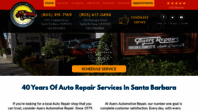 What Ayersrepairs.com website looked like in 2020 (3 years ago)