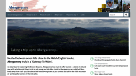What Abergavenny.org.uk website looked like in 2020 (3 years ago)
