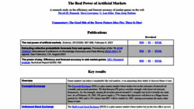What Artificialmarkets.com website looked like in 2020 (3 years ago)