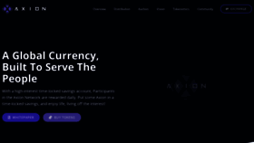 What Axion.network website looked like in 2020 (6 years ago)
