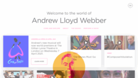 What Andrewlloydwebber.com website looked like in 2020 (3 years ago)