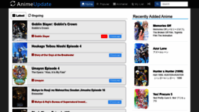 What Anime-update.com website looked like in 2020 (3 years ago)