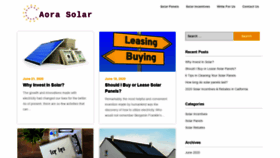 What Aora-solar.com website looked like in 2020 (3 years ago)