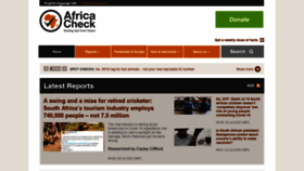 What Africacheck.org website looked like in 2020 (3 years ago)