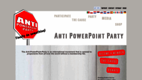 What Anti-powerpoint-party.com website looked like in 2020 (3 years ago)
